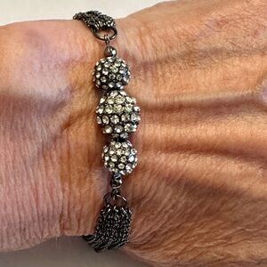 Elegant Silver Crystal Bracelet